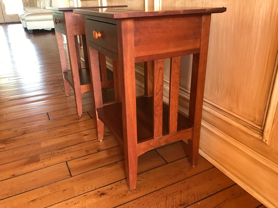 Pair Of Ethan Allen Mission Style Nightstands Side Tables [Photo 12]