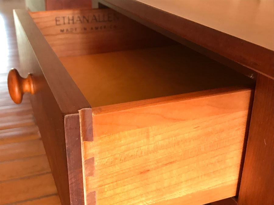 Pair Of Ethan Allen Mission Style Nightstands Side Tables [Photo 2]