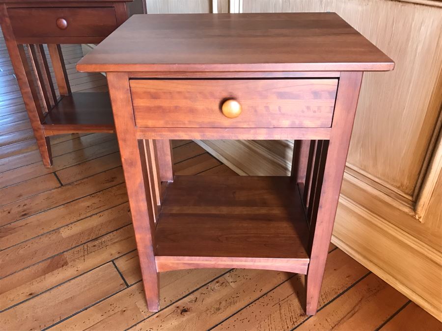 Pair Of Ethan Allen Mission Style Nightstands Side Tables [Photo 16]
