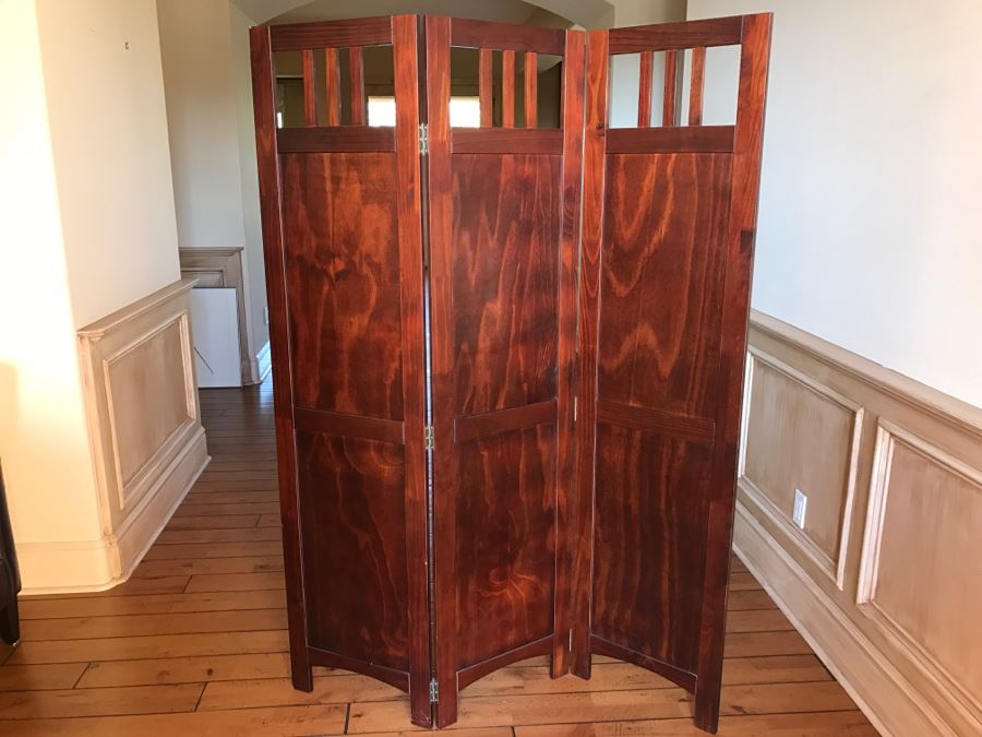 Wooden 3-Panel Mission Style Screen [Photo 5]
