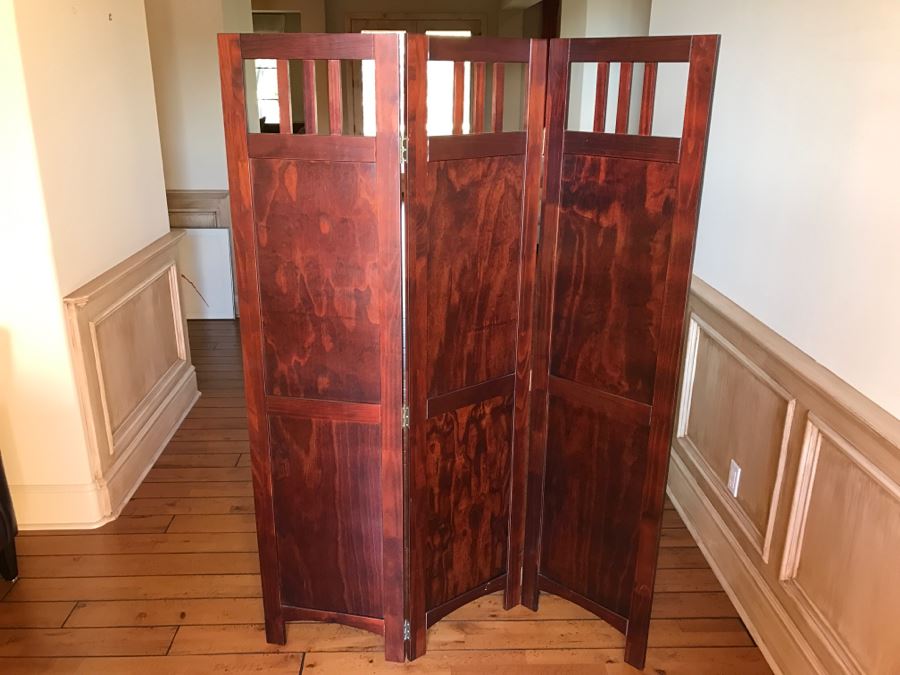 Wooden 3-Panel Mission Style Screen [Photo 3]
