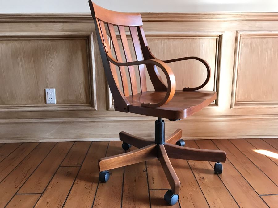 Classy Ethan Allen Country Colors Office Chair On Casters [Photo 6]