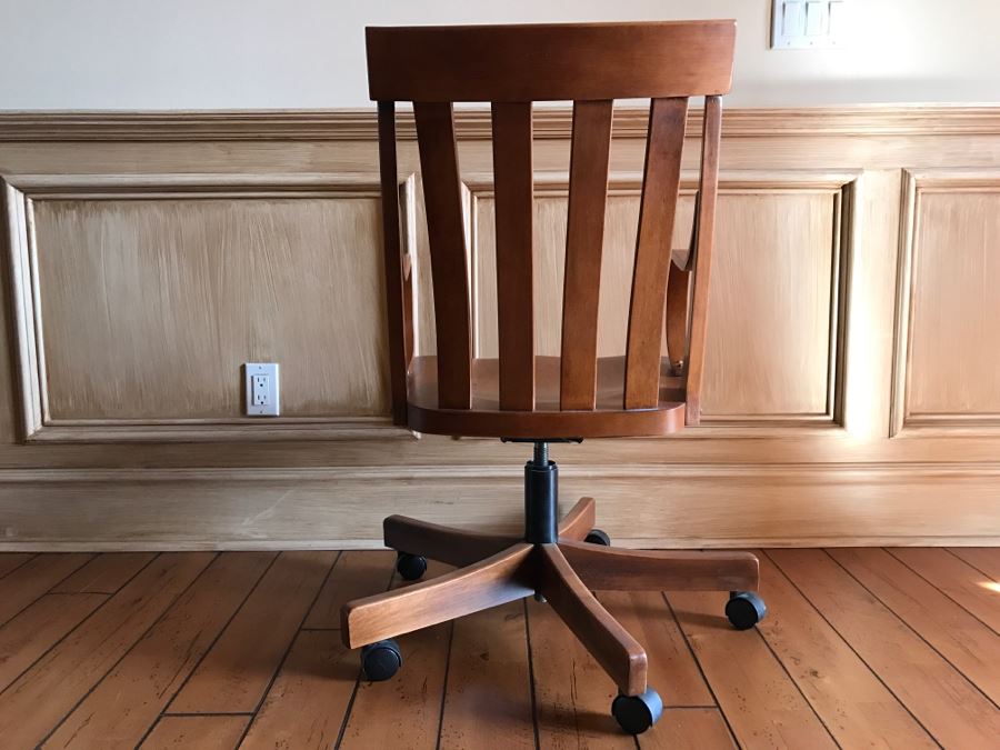 Classy Ethan Allen Country Colors Office Chair On Casters [Photo 9]