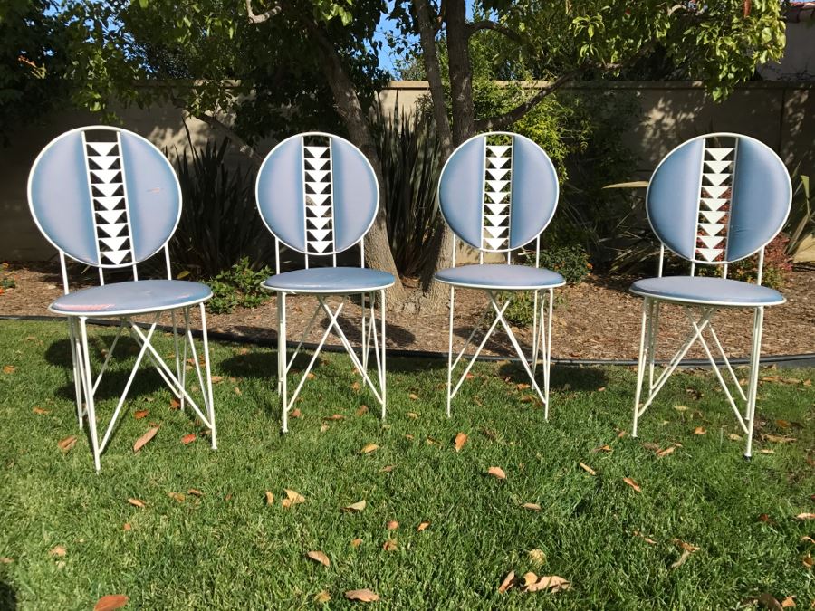 RARE Frank Lloyd Wright Midway Garden Chairs By Cassina Each Stamped With Frank Lloyd Wright And Numbered 34 1/2' X 16 1/2' X 19'