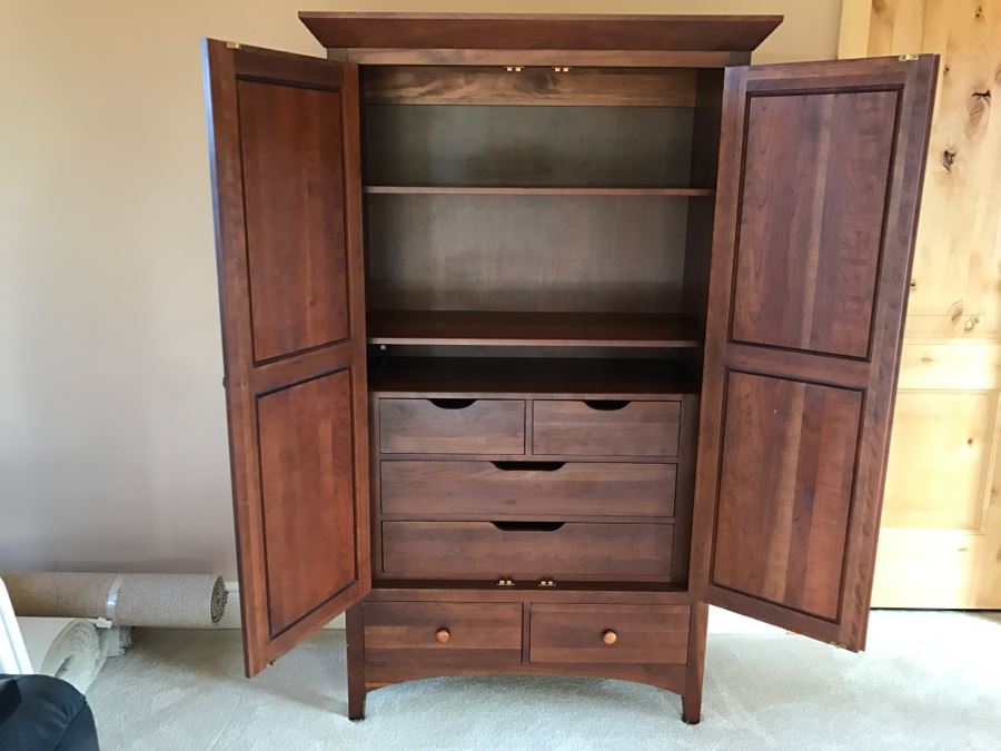 Nice Ethan Allen Mission Style Cabinet Armoire Closet