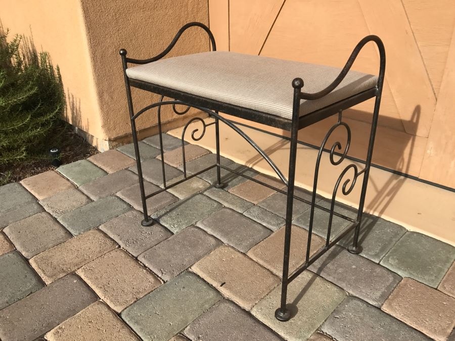 Wrought Iron Bench Chair