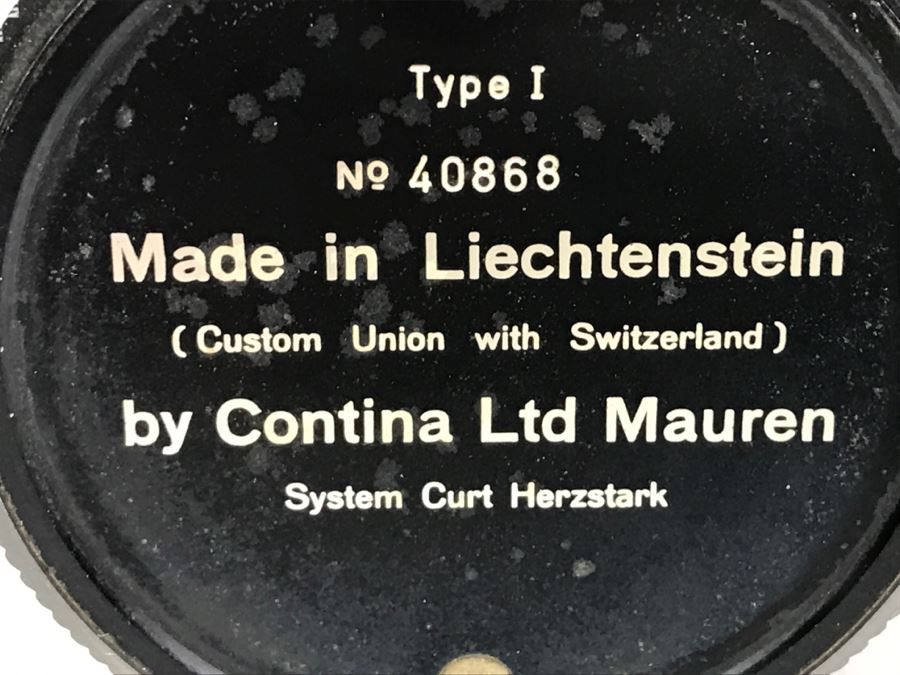RARE CURTA Type I Mechanical Calculator With Metal Case And Manuals By Contina Ltd Mauren System Curt Herzstark Made In Liechtenstein Custom Union With Switzerland No. 40868 Very Good Condition Estimate $1,600 [Photo 19]