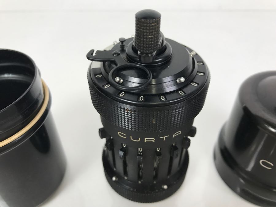 RARE CURTA Type I Mechanical Calculator With Metal Case And Manuals By Contina Ltd Mauren System Curt Herzstark Made In Liechtenstein Custom Union With Switzerland No. 40868 Very Good Condition Estimate $1,600 [Photo 8]