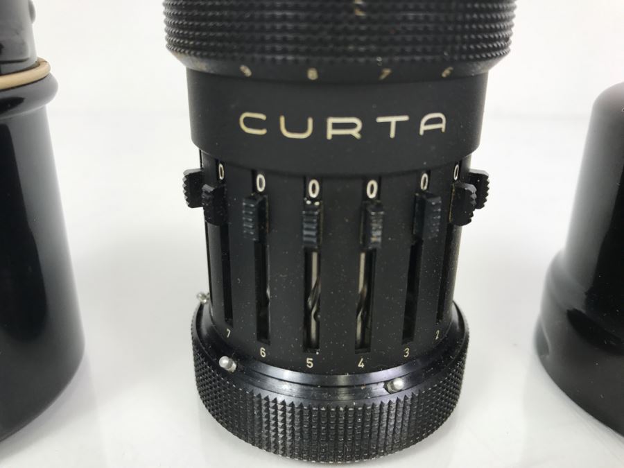 RARE CURTA Type I Mechanical Calculator With Metal Case And Manuals By Contina Ltd Mauren System Curt Herzstark Made In Liechtenstein Custom Union With Switzerland No. 40868 Very Good Condition Estimate $1,600 [Photo 10]