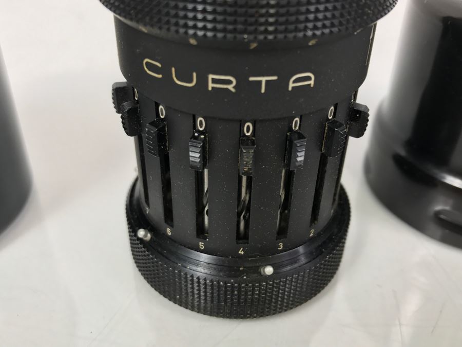 RARE CURTA Type I Mechanical Calculator With Metal Case And Manuals By Contina Ltd Mauren System Curt Herzstark Made In Liechtenstein Custom Union With Switzerland No. 40868 Very Good Condition Estimate $1,600 [Photo 17]