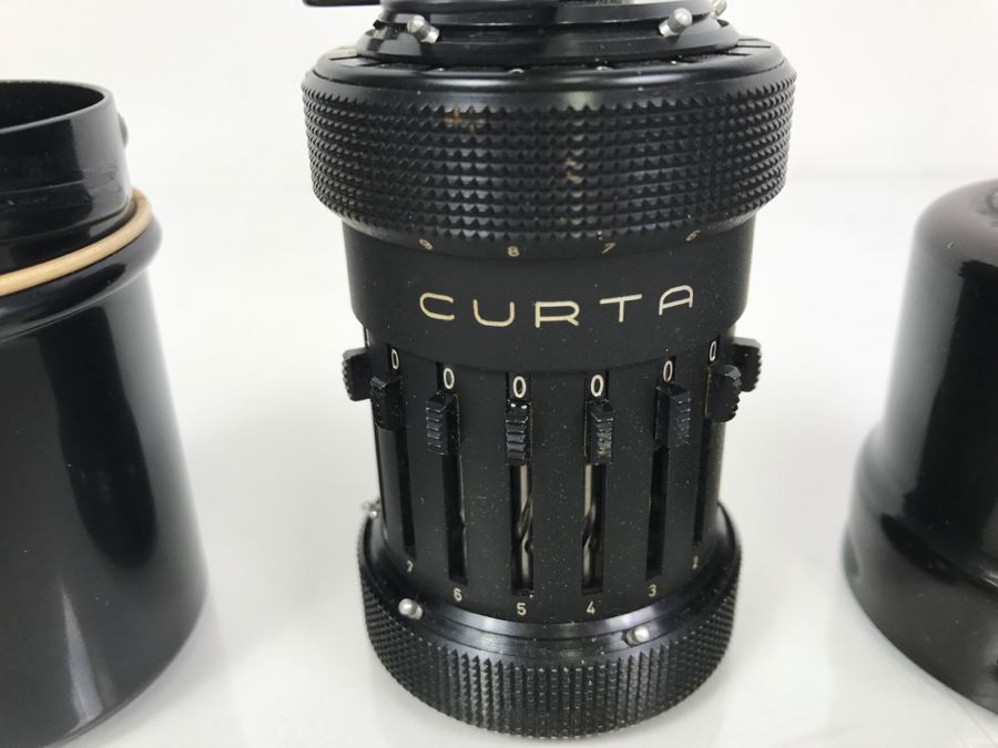 RARE CURTA Type I Mechanical Calculator With Metal Case And Manuals By Contina Ltd Mauren System Curt Herzstark Made In Liechtenstein Custom Union With Switzerland No. 40868 Very Good Condition Estimate $1,600 [Photo 9]