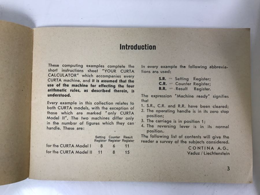 RARE CURTA Type I Mechanical Calculator With Metal Case And Manuals By Contina Ltd Mauren System Curt Herzstark Made In Liechtenstein Custom Union With Switzerland No. 40868 Very Good Condition Estimate $1,600 [Photo 32]