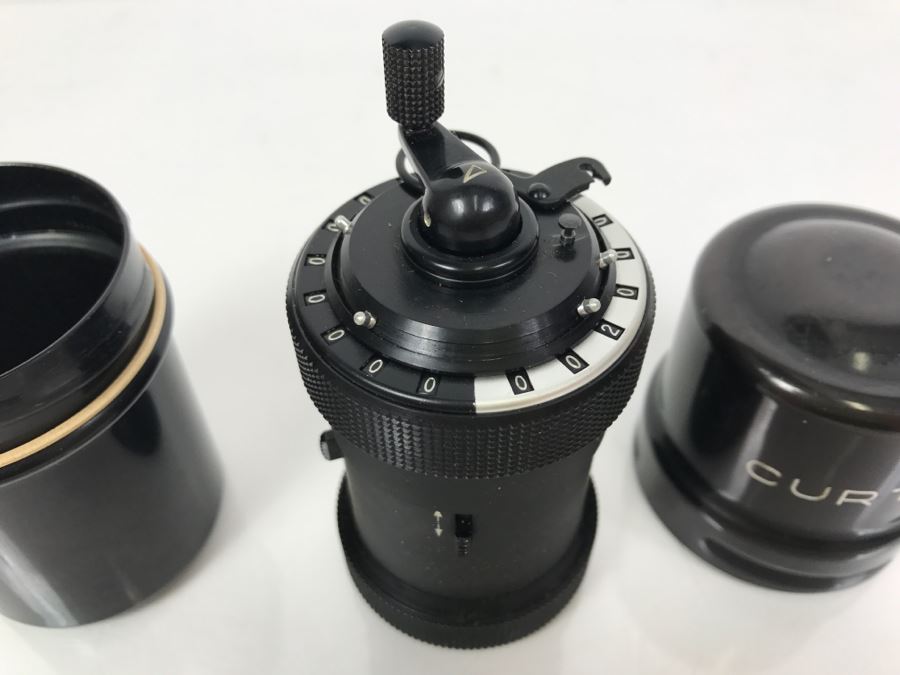 RARE CURTA Type I Mechanical Calculator With Metal Case And Manuals By Contina Ltd Mauren System Curt Herzstark Made In Liechtenstein Custom Union With Switzerland No. 40868 Very Good Condition Estimate $1,600 [Photo 14]