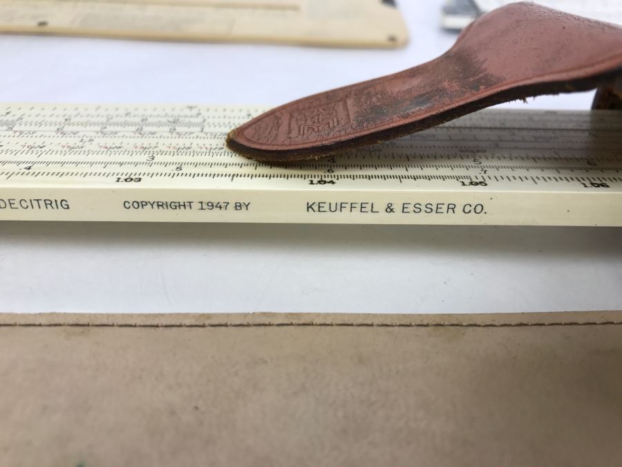 Collection Of Vintage Slide Rules And Manuals Keuffel & Esser From Kenneth S. Deffeyes Calculator Exhibit [Photo 13]