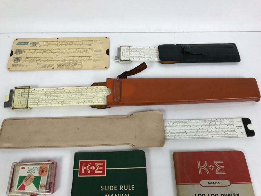 Collection Of Vintage Slide Rules And Manuals Keuffel & Esser From Kenneth S. Deffeyes Calculator Exhibit [Photo 9]
