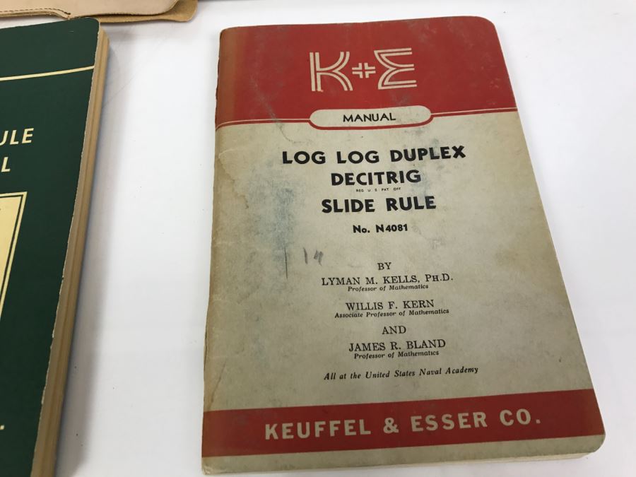 Collection Of Vintage Slide Rules And Manuals Keuffel & Esser From Kenneth S. Deffeyes Calculator Exhibit [Photo 6]