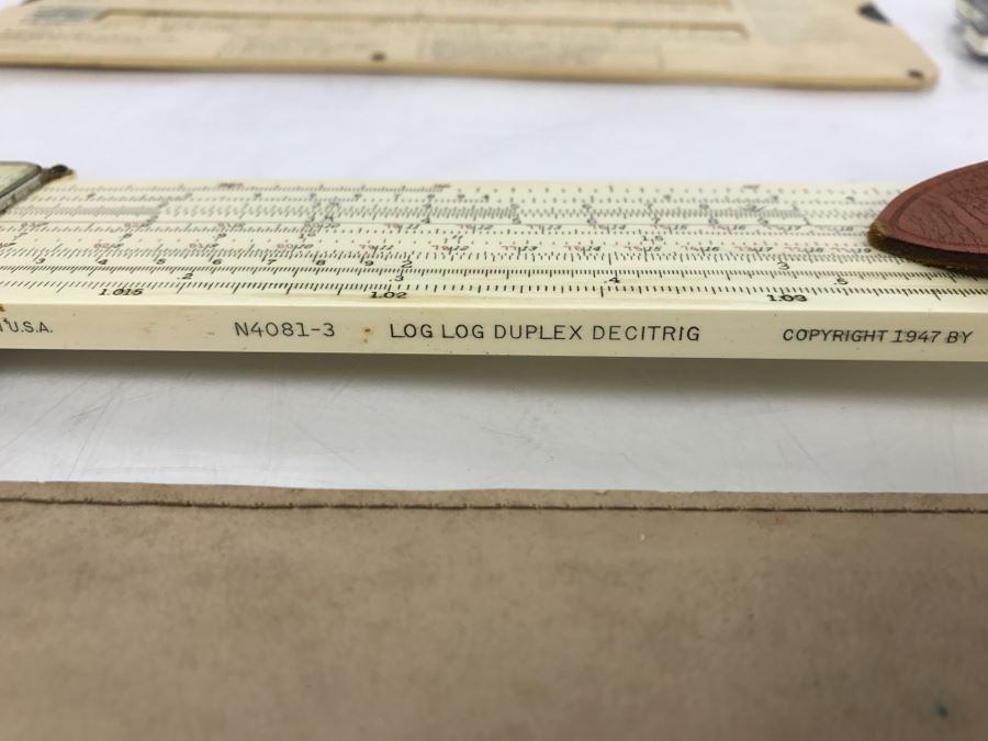 Collection Of Vintage Slide Rules And Manuals Keuffel & Esser From Kenneth S. Deffeyes Calculator Exhibit [Photo 14]