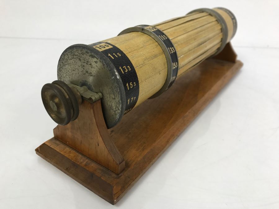 Vintage Albert Nestler 1.6m Cylindrical Rule Rechenwalze Lahr, Germany Circa 1930 [Photo 13]