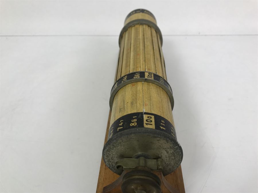 Vintage Albert Nestler 1.6m Cylindrical Rule Rechenwalze Lahr, Germany Circa 1930 [Photo 12]
