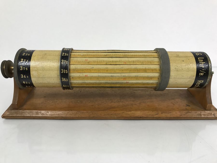 Vintage Albert Nestler 1.6m Cylindrical Rule Rechenwalze Lahr, Germany Circa 1930 [Photo 2]