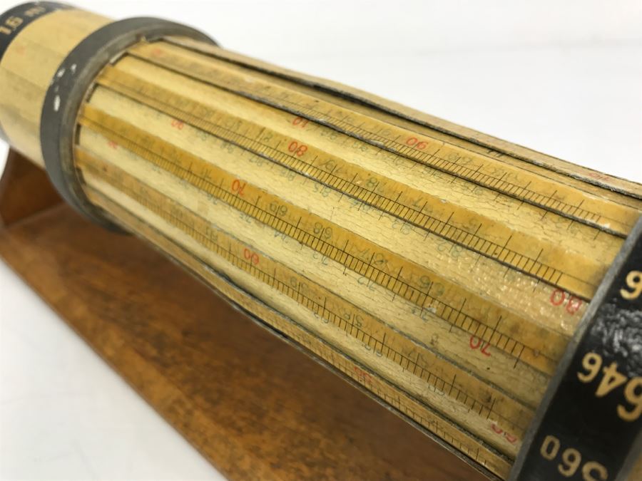 Vintage Albert Nestler 1.6m Cylindrical Rule Rechenwalze Lahr, Germany Circa 1930 [Photo 15]