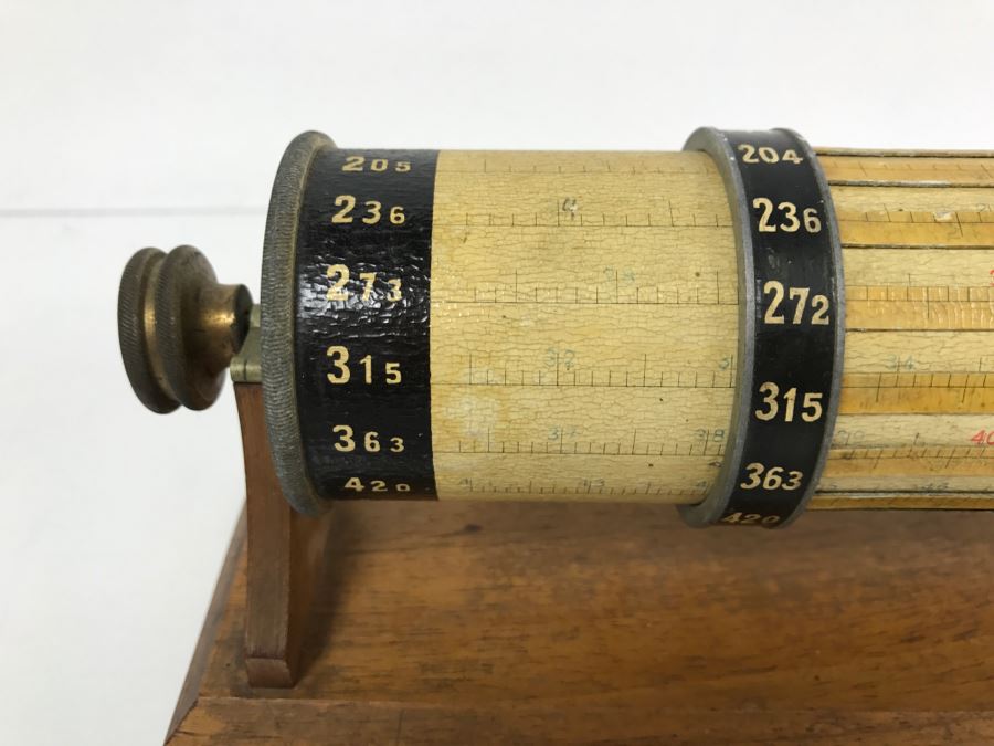 Vintage Albert Nestler 1.6m Cylindrical Rule Rechenwalze Lahr, Germany Circa 1930 [Photo 5]