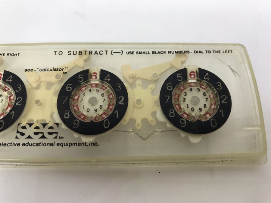 Rare Vintage 1968 See Mechanical Calculator Selective Educational Equipment Inc From Kenneth S. Deffeyes Calculator Exhibit [Photo 6]