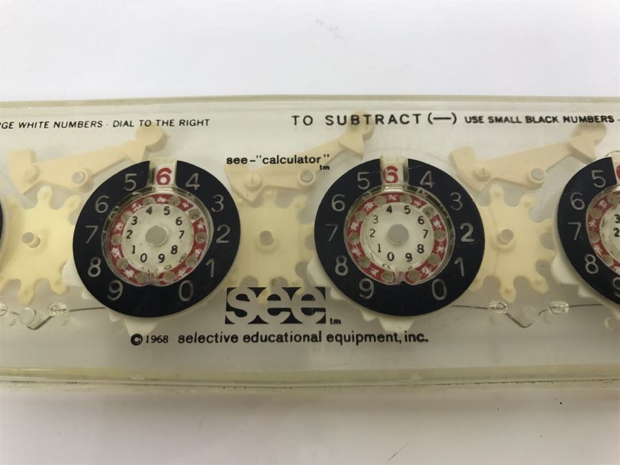 Rare Vintage 1968 See Mechanical Calculator Selective Educational Equipment Inc From Kenneth S. Deffeyes Calculator Exhibit [Photo 5]