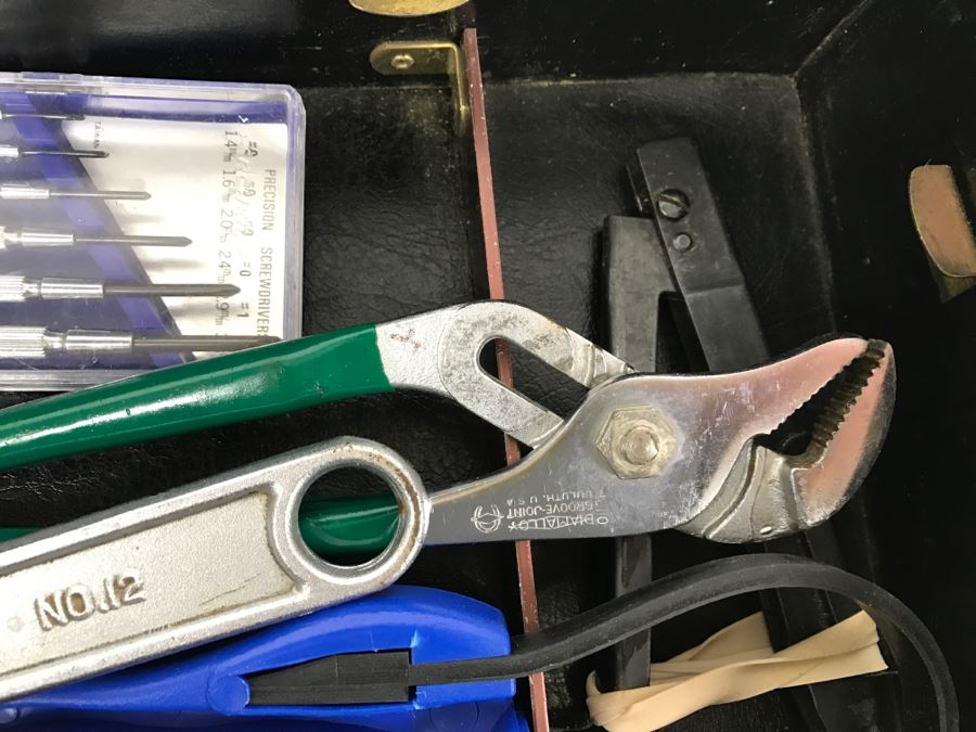 Jensen Tools And Alloys Tool Case Filled With Tools Including Screwdrives, Pliers, Wrenches - See All Photos To See Lower Compartment Tools - Kenneth S. Deffeyes Tools [Photo 29]