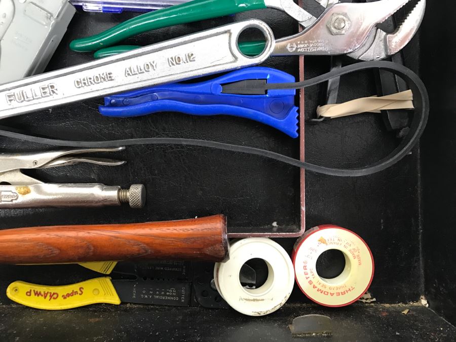 Jensen Tools And Alloys Tool Case Filled With Tools Including Screwdrives, Pliers, Wrenches - See All Photos To See Lower Compartment Tools - Kenneth S. Deffeyes Tools [Photo 30]