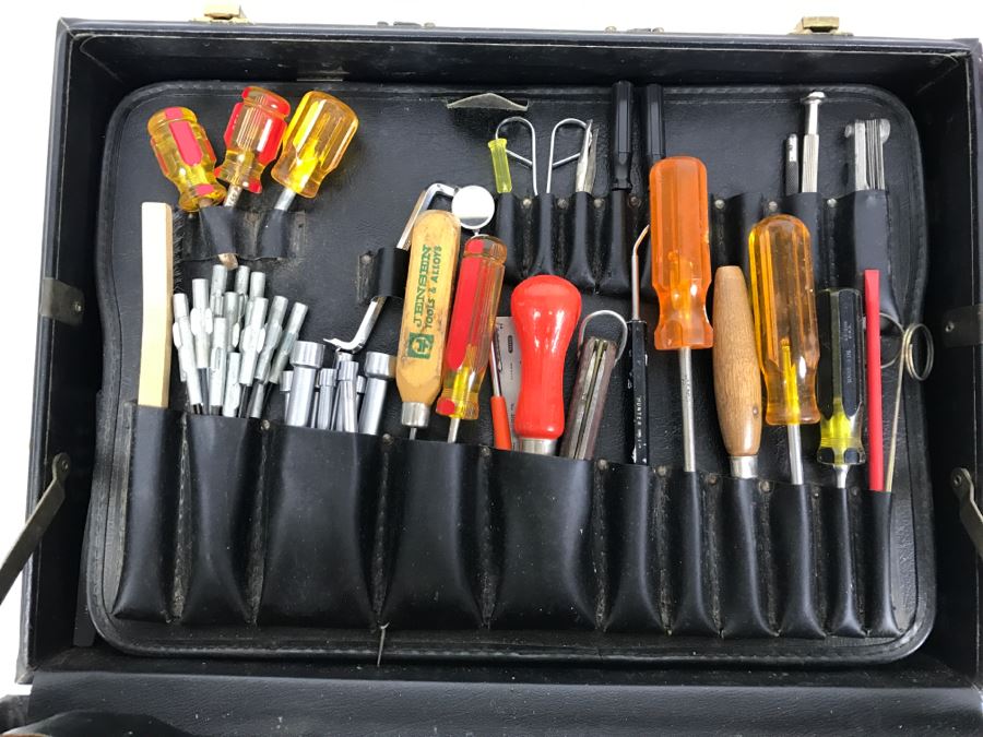 Jensen Tools And Alloys Tool Case Filled With Tools Including Screwdrives, Pliers, Wrenches - See All Photos To See Lower Compartment Tools - Kenneth S. Deffeyes Tools [Photo 13]