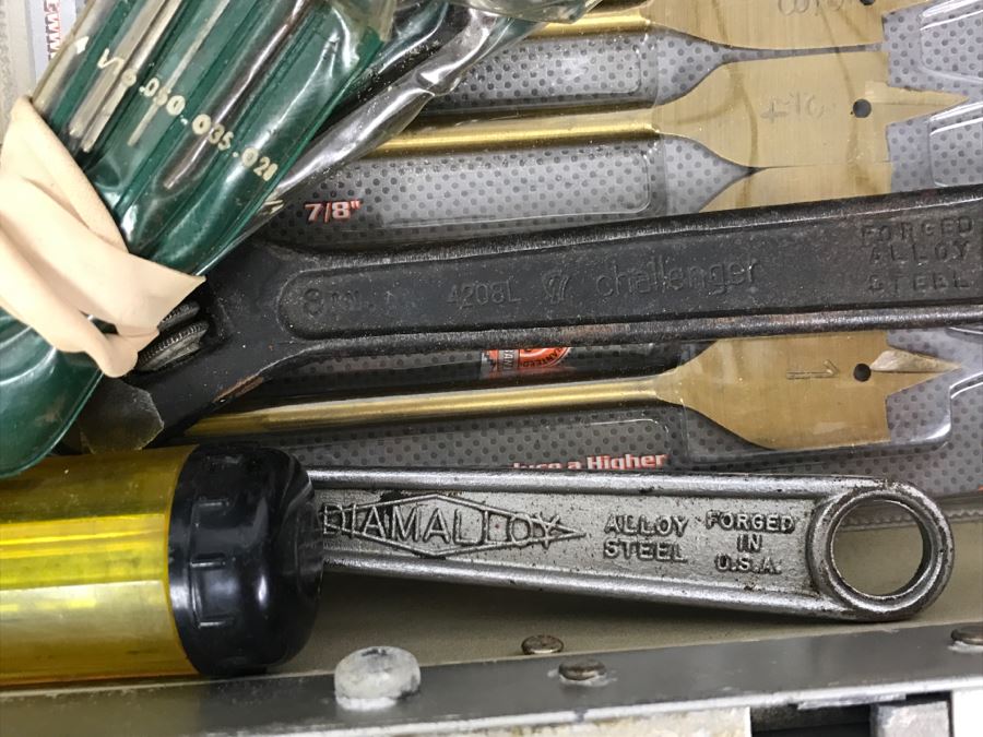 Briefcase Filled With Various Tools Including Small Drill Bits, Wrenches, Erem Swiss Made Cutters - See All Photos - Kenneth S. Deffeyes Tools [Photo 18]