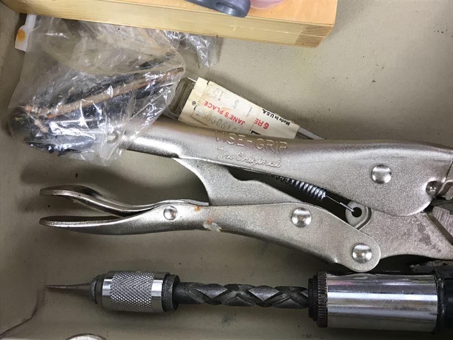 Briefcase Filled With Various Tools Including Small Drill Bits, Wrenches, Erem Swiss Made Cutters - See All Photos - Kenneth S. Deffeyes Tools [Photo 16]