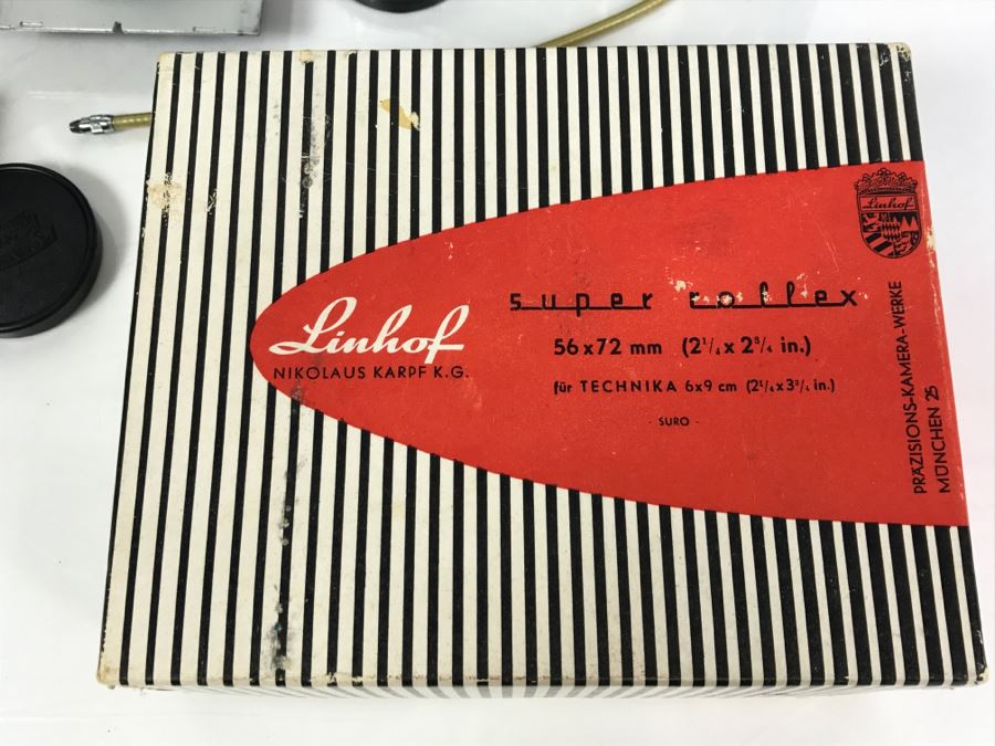 Spectacular LINHOF Super Technika IV Serial Number 81131 2 1/4 X 3 1/4 Film Size Large Format Field Camera With Six Lenses Manufactured By Schneider-Kreuznach Marked Linhof - See All Photos And Description [Photo 40]