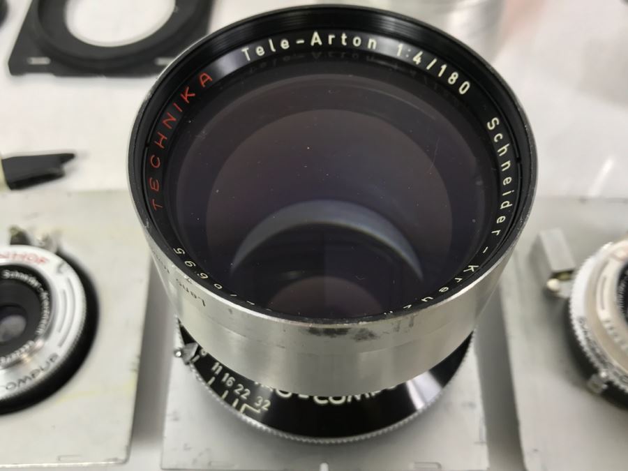 Spectacular LINHOF Super Technika IV Serial Number 81131 2 1/4 X 3 1/4 Film Size Large Format Field Camera With Six Lenses Manufactured By Schneider-Kreuznach Marked Linhof - See All Photos And Description [Photo 28]