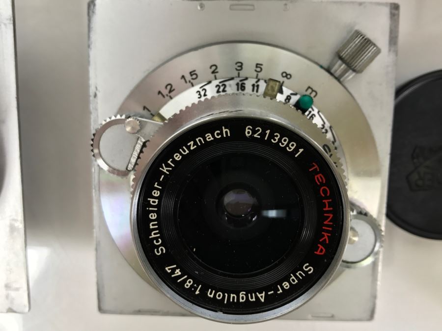 Spectacular LINHOF Super Technika IV Serial Number 81131 2 1/4 X 3 1/4 Film Size Large Format Field Camera With Six Lenses Manufactured By Schneider-Kreuznach Marked Linhof - See All Photos And Description [Photo 20]
