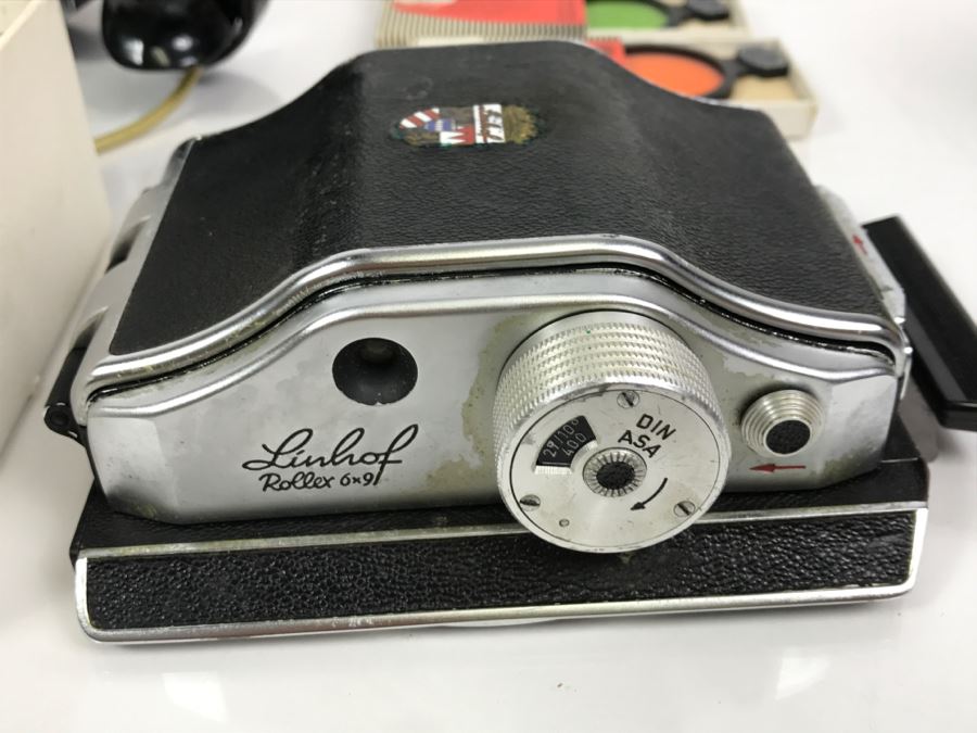 Spectacular LINHOF Super Technika IV Serial Number 81131 2 1/4 X 3 1/4 Film Size Large Format Field Camera With Six Lenses Manufactured By Schneider-Kreuznach Marked Linhof - See All Photos And Description [Photo 35]