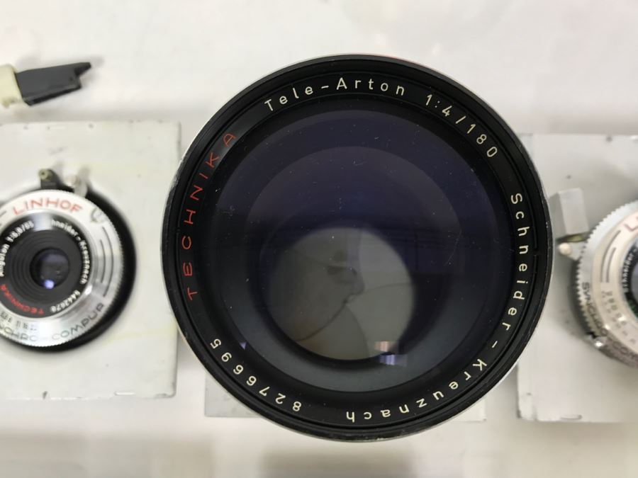 Spectacular LINHOF Super Technika IV Serial Number 81131 2 1/4 X 3 1/4 Film Size Large Format Field Camera With Six Lenses Manufactured By Schneider-Kreuznach Marked Linhof - See All Photos And Description [Photo 27]