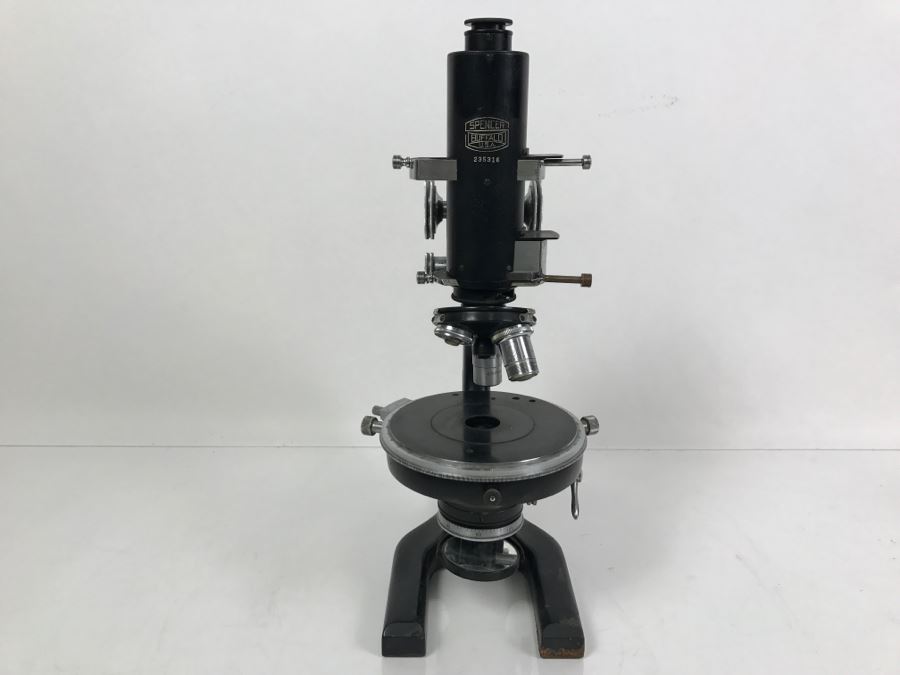 Spencer Buffalo USA Scientific Microscope Heavy Duty S/N 235316 With Princeton University Tag From Kenneth S. Deffeyes Princeton PhD Geologist [Photo 3]