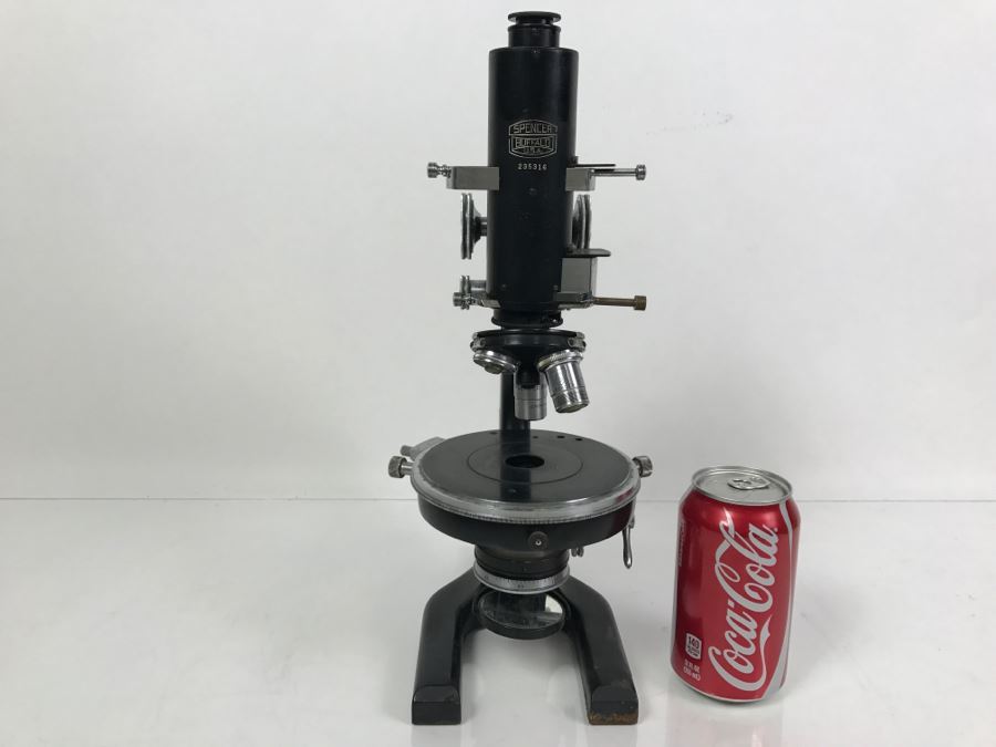 Spencer Buffalo USA Scientific Microscope Heavy Duty S/N 235316 With Princeton University Tag From Kenneth S. Deffeyes Princeton PhD Geologist [Photo 2]