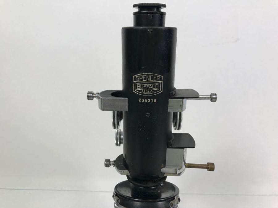 Spencer Buffalo USA Scientific Microscope Heavy Duty S/N 235316 With Princeton University Tag From Kenneth S. Deffeyes Princeton PhD Geologist [Photo 4]