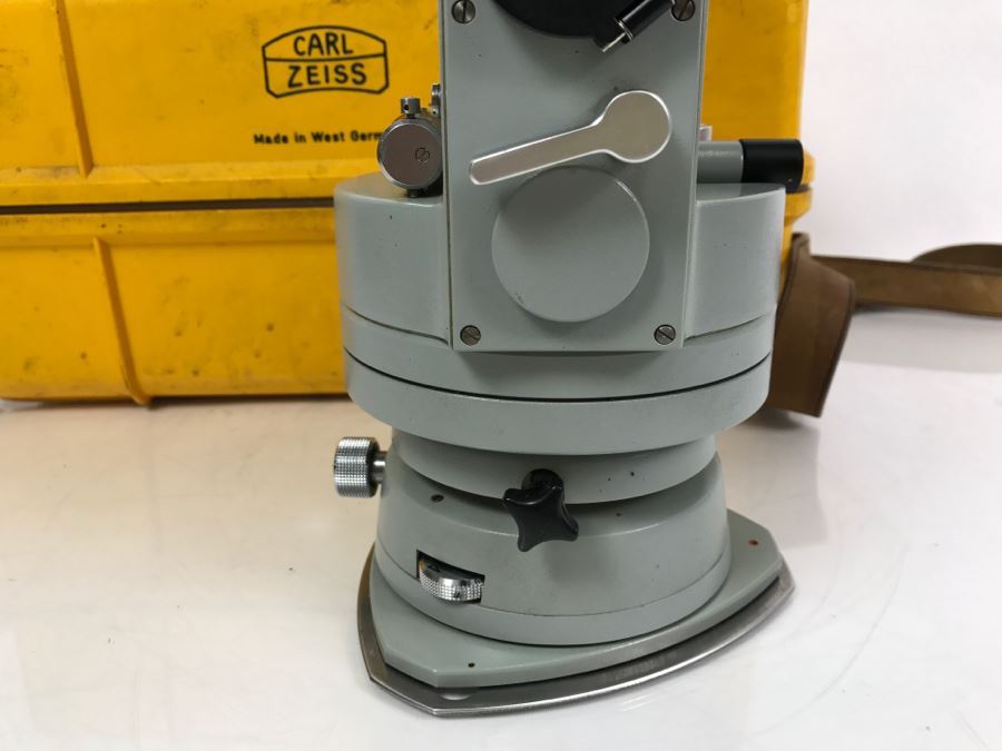 Carl Zeiss West Germany TH2 Theodolite No. 108044 With Yellow Case