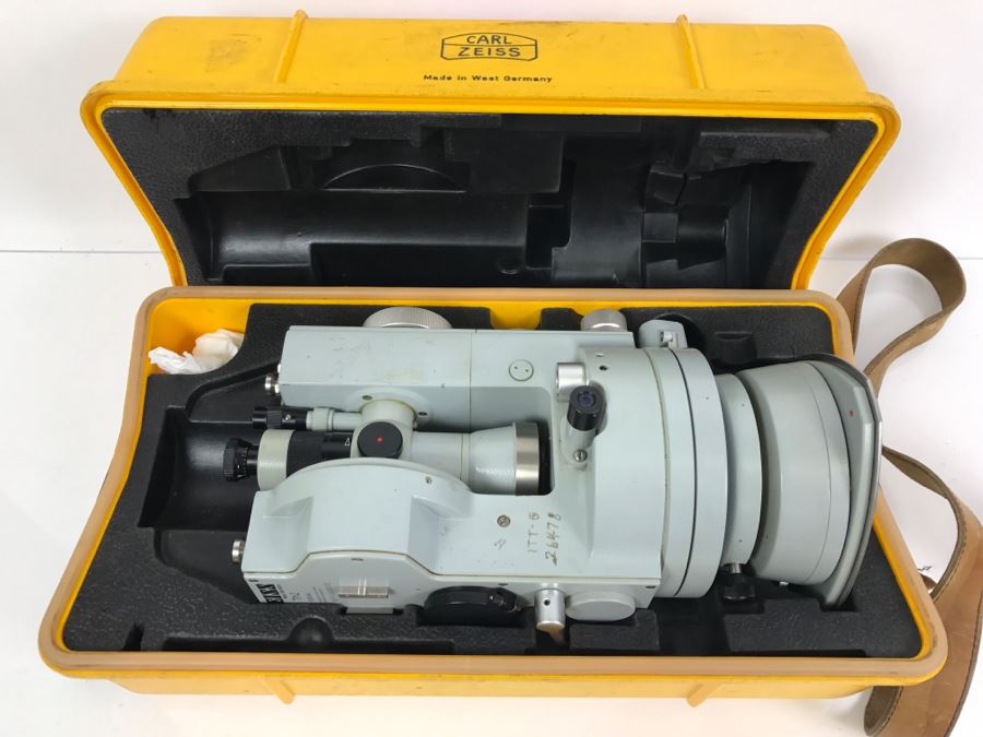 Carl Zeiss West Germany TH2 Theodolite No. 108044 With Yellow Case [Photo 8]