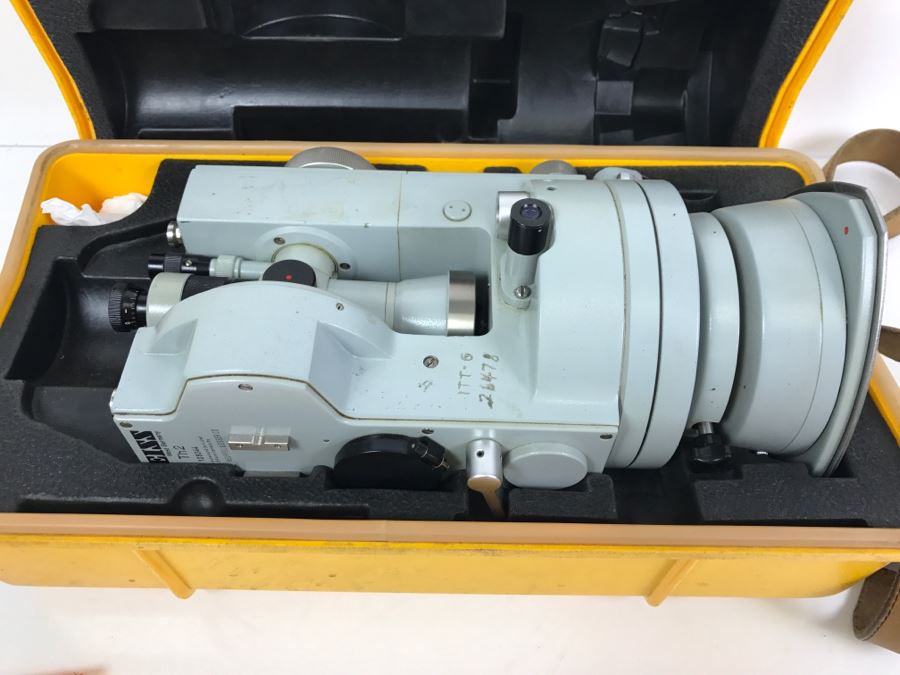 Carl Zeiss West Germany TH2 Theodolite No. 108044 With Yellow Case [Photo 9]