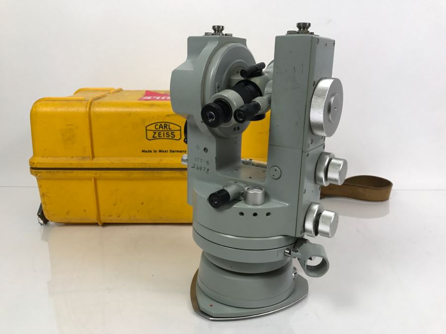 Carl Zeiss West Germany TH2 Theodolite No. 108044 With Yellow Case [Photo 21]