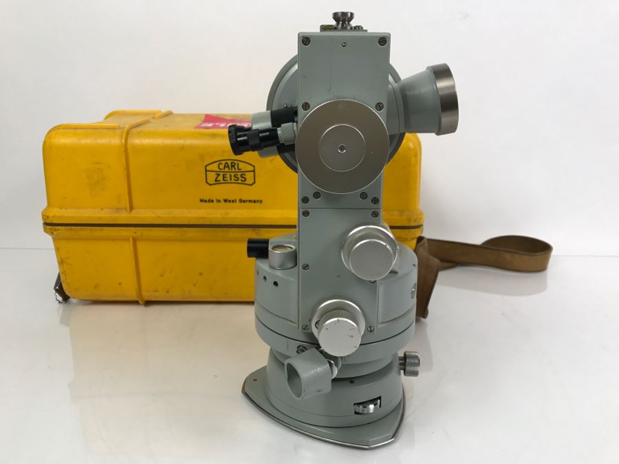 Carl Zeiss West Germany TH2 Theodolite No. 108044 With Yellow Case [Photo 20]