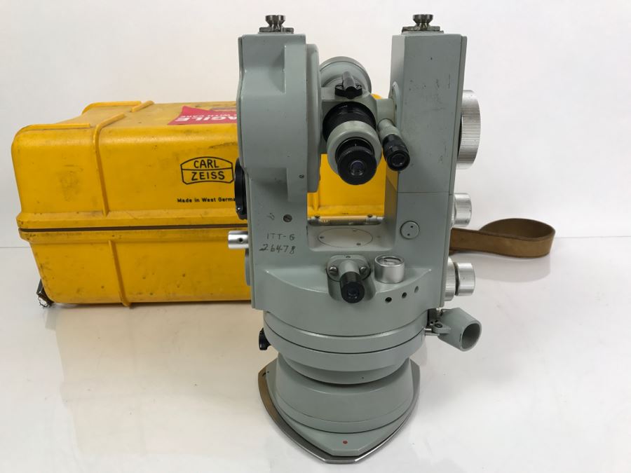 Carl Zeiss West Germany TH2 Theodolite No. 108044 With Yellow Case [Photo 22]