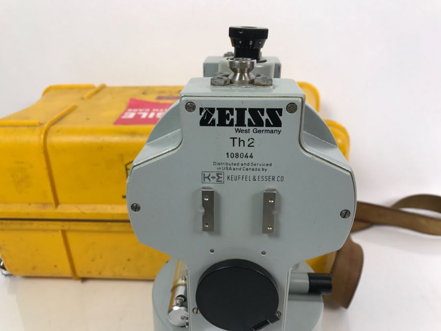 Carl Zeiss West Germany TH2 Theodolite No. 108044 With Yellow Case [Photo 12]