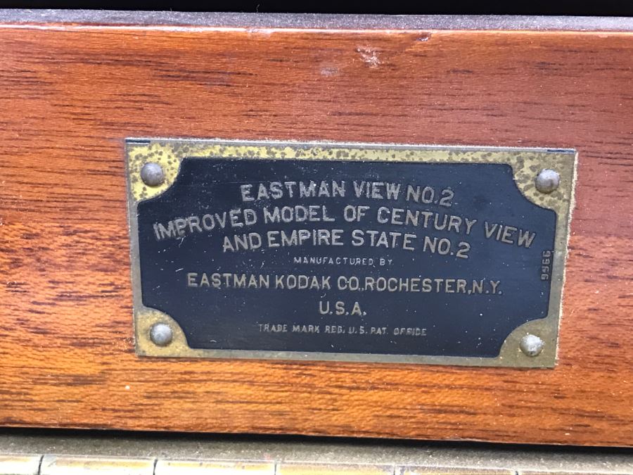 Vintage Eastman View No. 2 Wood And Brass Bellows Camera Improved Model Of Century View And Empire State No. 2 Eastman Kodak [Photo 2]