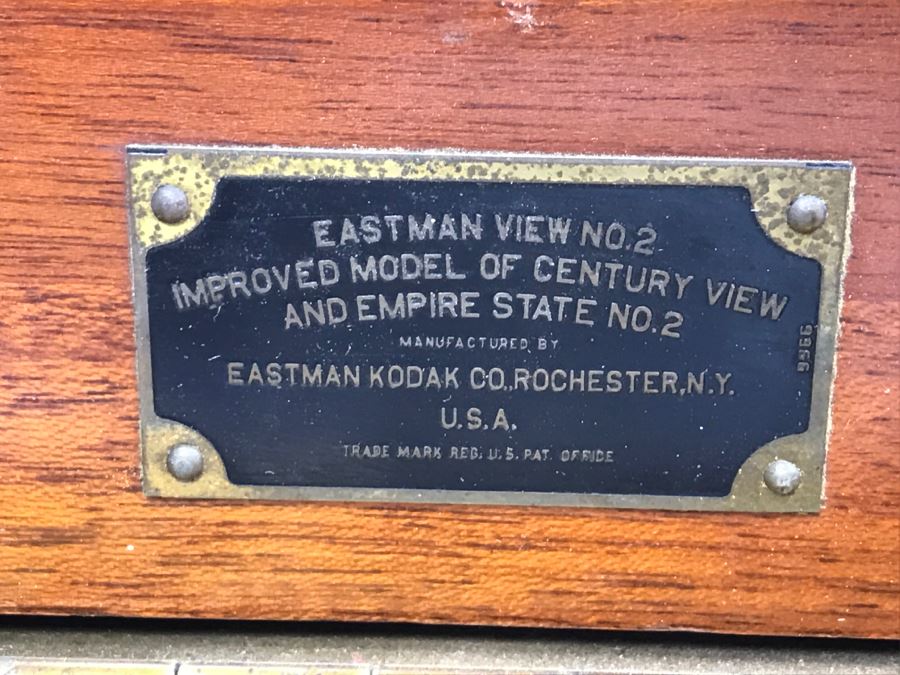 Vintage Eastman View No. 2 Wood And Brass Bellows Camera Improved Model Of Century View And Empire State No. 2 Eastman Kodak [Photo 5]